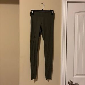 Green Ribbed Leggings